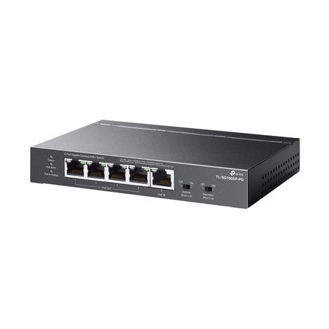 Przełącznik sieciowy TP-LINK z 5 portami Gigabit Ethernet, w tym 4 porty z technologią PoE, model TL-SG1005P-PD. Bezobsługowy, p - 3